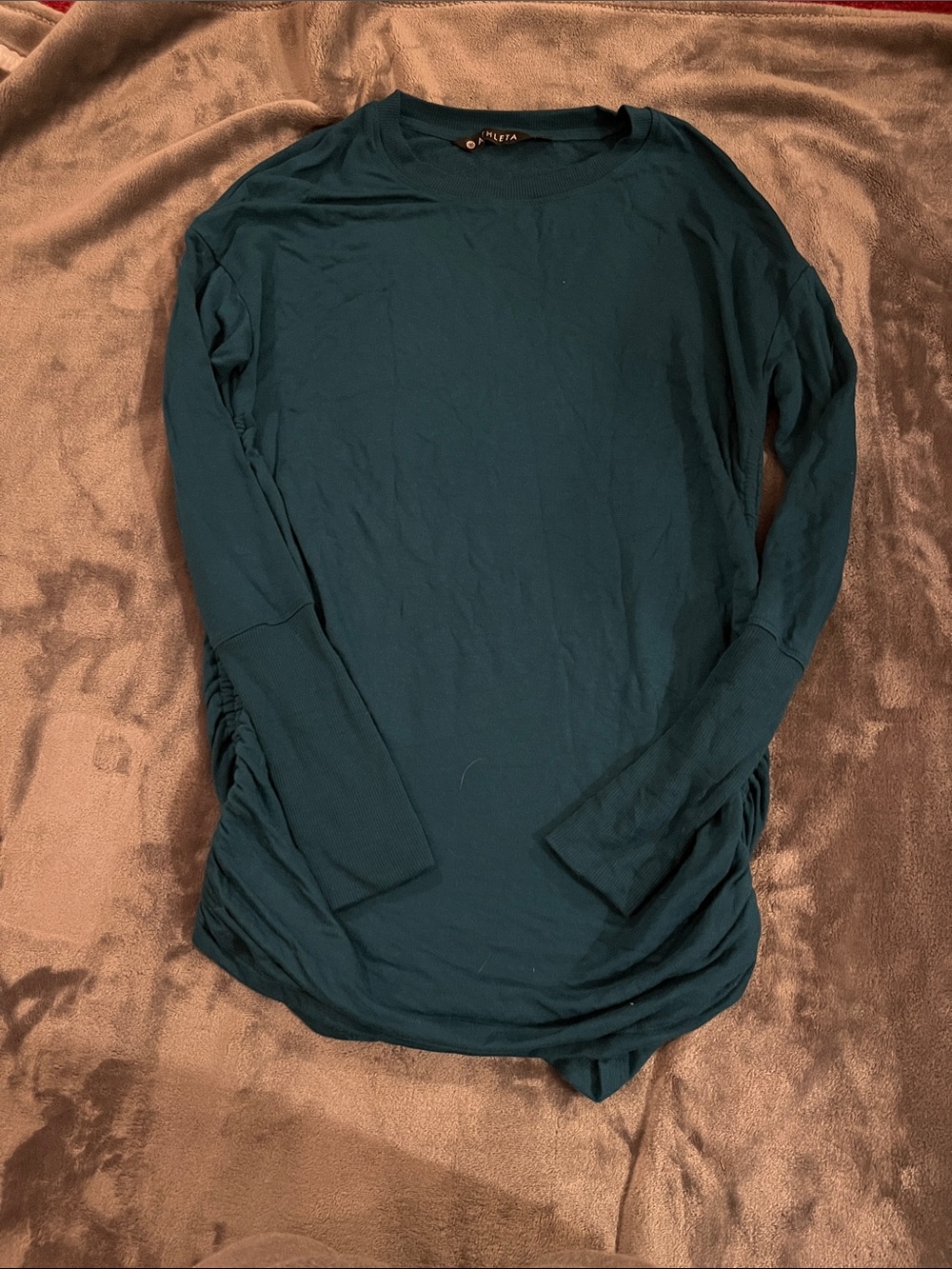 Athleta Teal Long Sleeve Crew Top